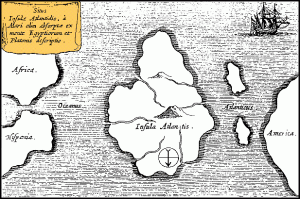 Ancient map of Atlantis