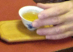 Amber-colored puerh tea