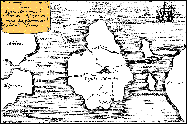 Ancient map of Atlantis